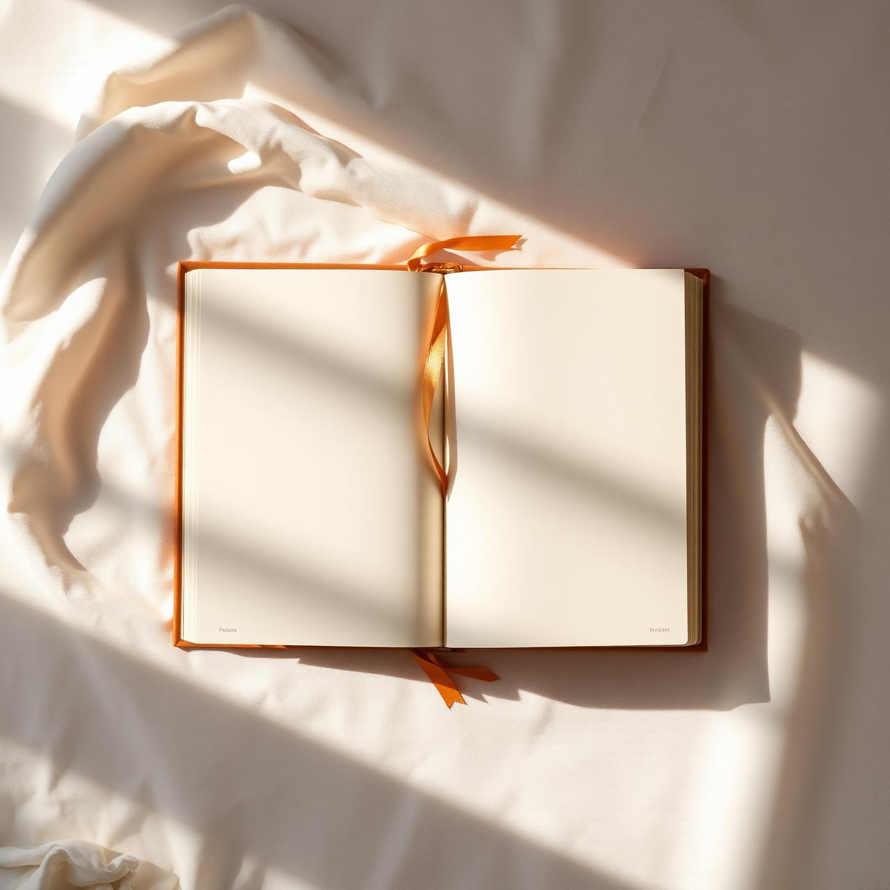 Open book with golden bookmark